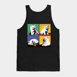 Turkish Angora Pop Art - Cute Kitties Tank Top